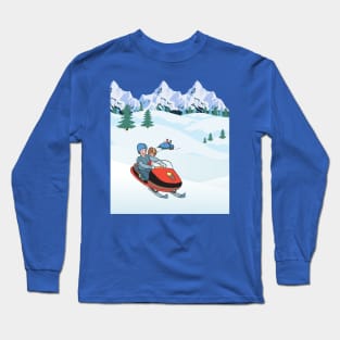 Snowmobile with you family Long Sleeve T-Shirt